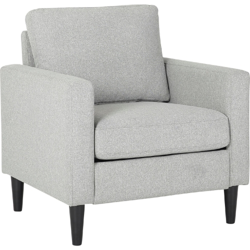 Wendy Accent Arm Chair in Grey Fabric & Black Wood